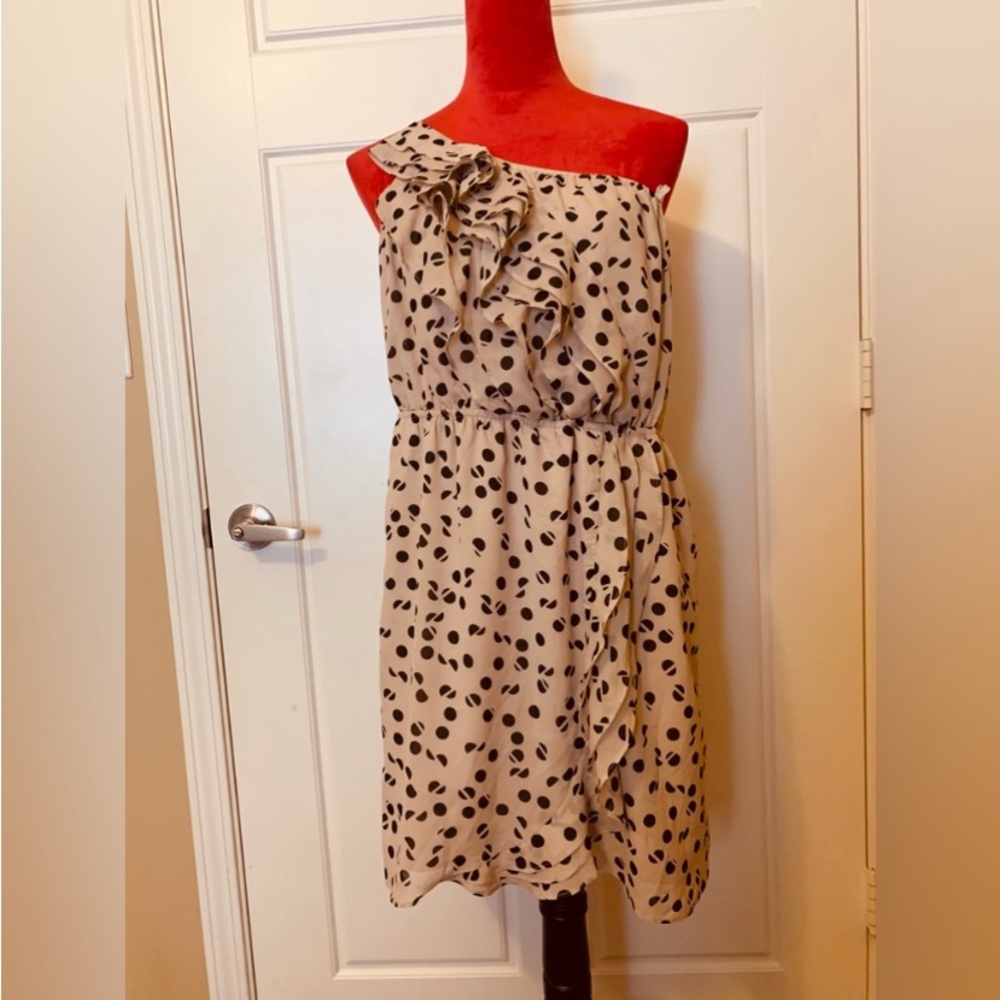 BCBG GIRL ONE SHOULDER RUFFLE DESIGN DRESS - Picture 2 of 9